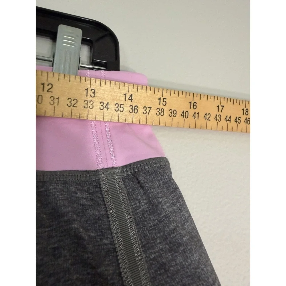 Lululemon Pace Rival Run II Gray Skirt Pink Waist- 6 Tall Tennis Golf Pickleball